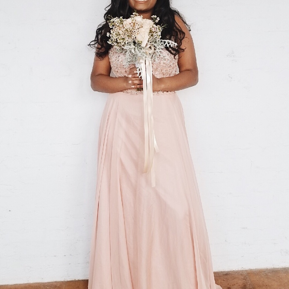 Pink long elegant dress